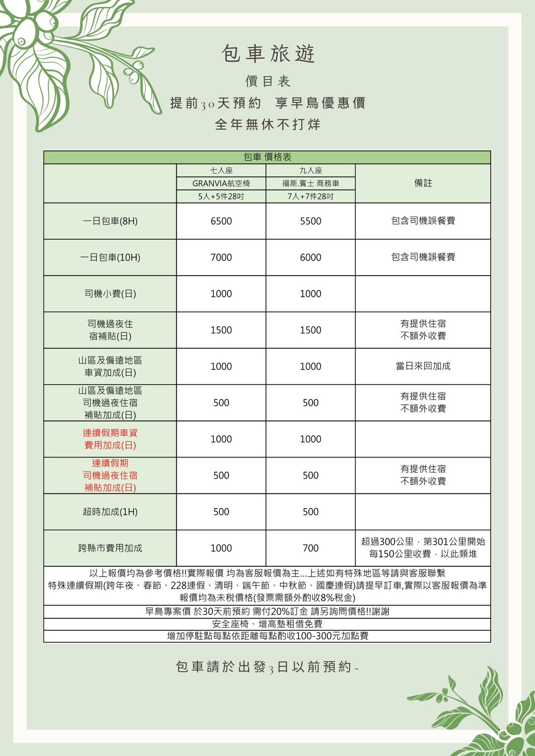 包車旅遊｜包車旅遊價目表｜信佑包車旅遊、機場接送